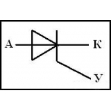 Обозначение  тиристора КУ101 на схемах: