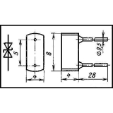 Чертёж стабилитрона КС182А: