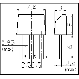 Чертёж транзистора КТ315: