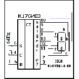 Подключение ЖК индикатора к К176ИЕ3: 