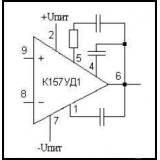 Типовая схема включения К157УД1